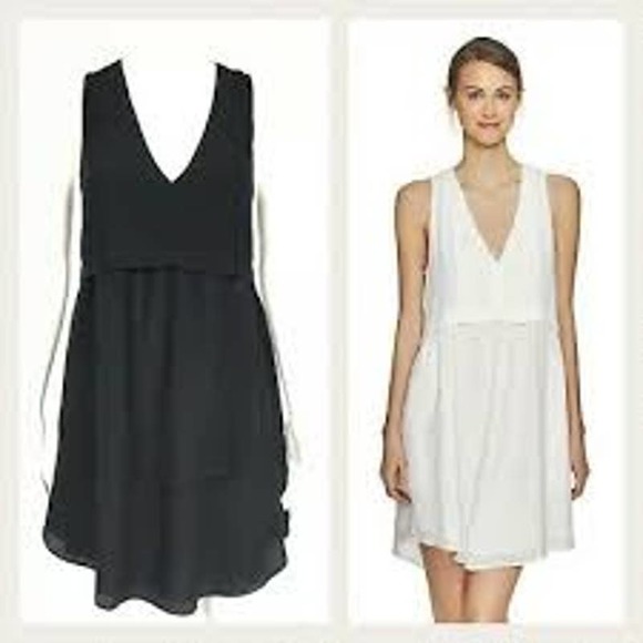 Aritzia Wilfred Black Vinaigrette Silk Dress 0 - Picture 1 of 6